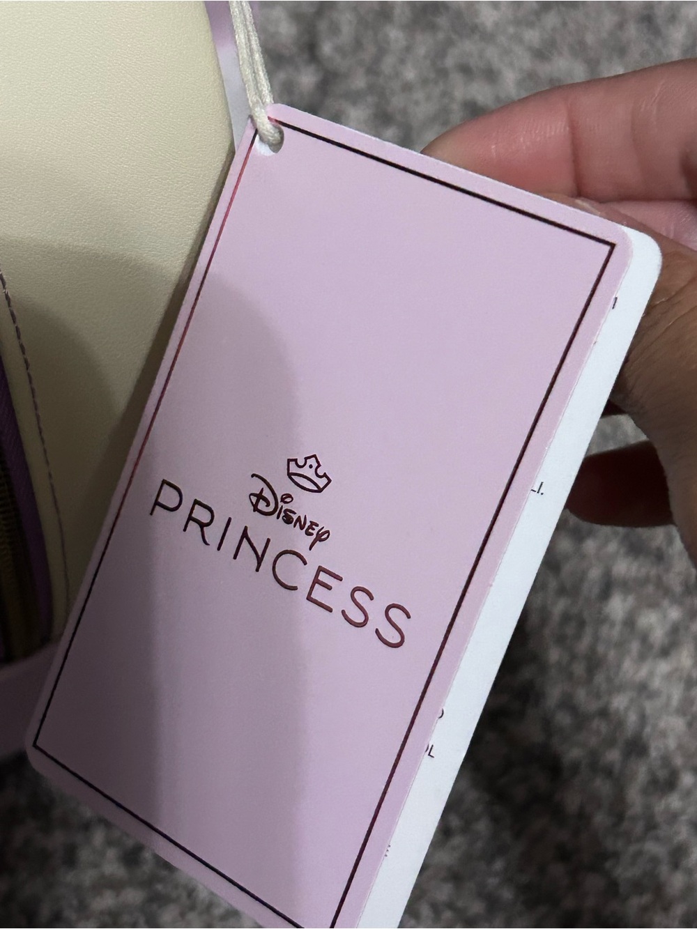 Loungefly Rapunzel Floral Cream and Purple Mini Backpack - Picture 3 of 4